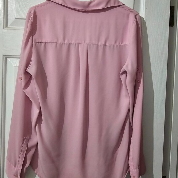 Classic Portofino Long Sleeve Button-Up Shirt – Soft Silky Feel, Flowy F… - Picture 2 of 3